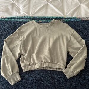 Zara Gray Cropped Sweatshirt